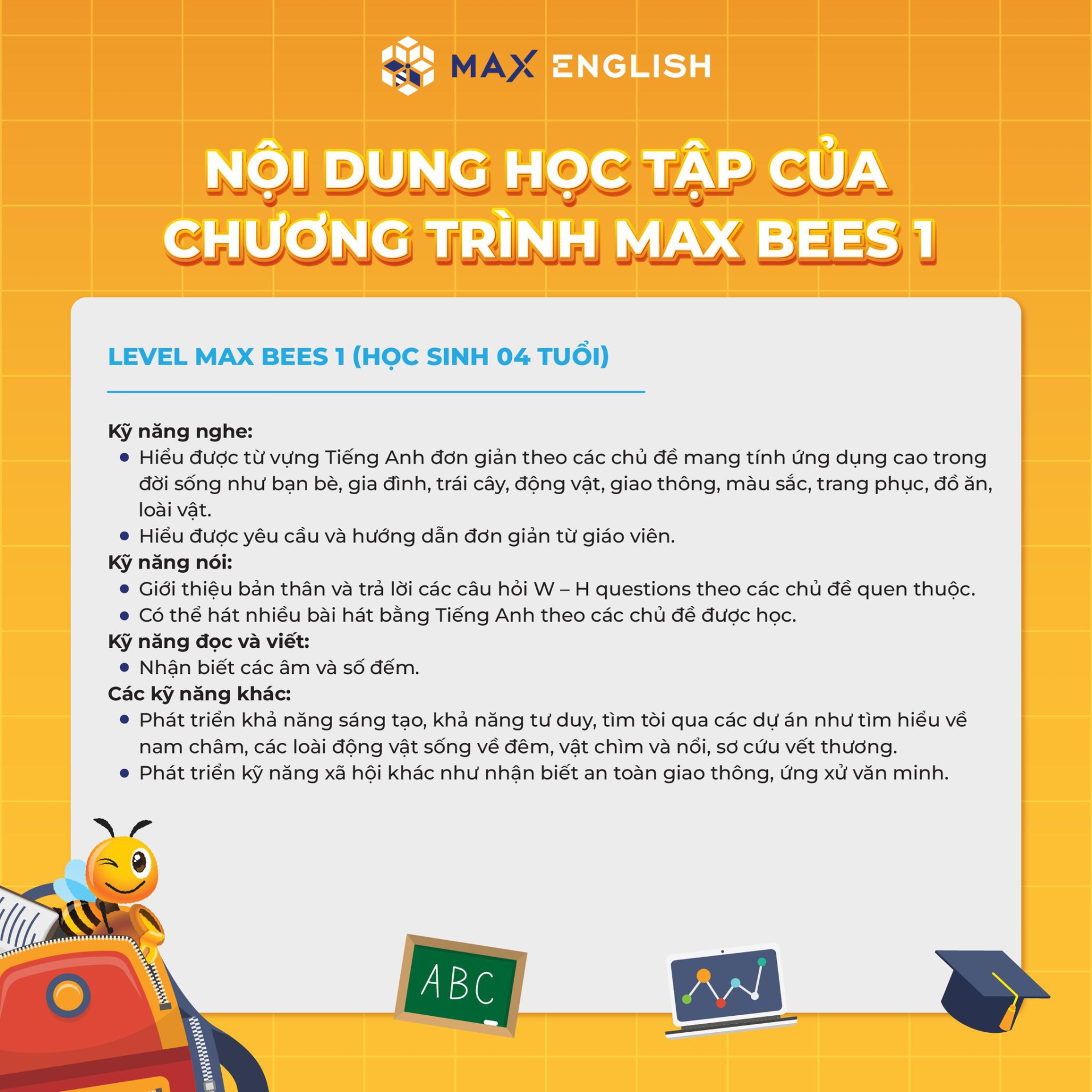 Chương trình Tiếng Anh Mầm non Max Bees (Phần 2)